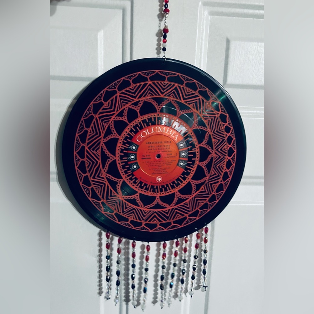 Red Vinyl Record Decor
